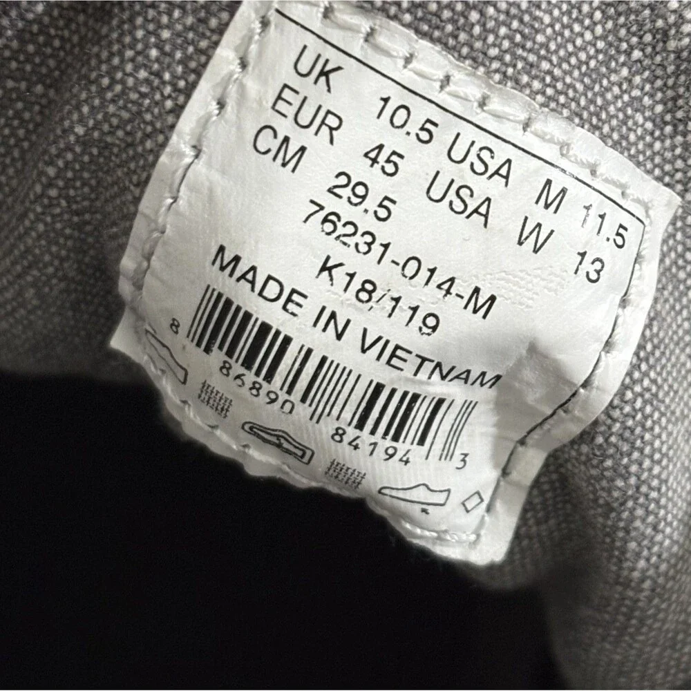 Palladium Gray Baggy City Shell Canvas Fold Over Lace Boots Mens Shoes Sz 11.5